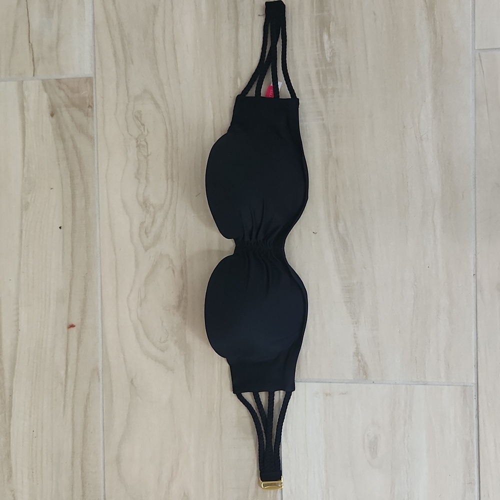 Victoria's Secret 34D black strapless bikini top